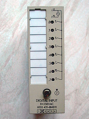 Siemens Simatic S5 PLC 6ES5 431-8MD11 digital input module.