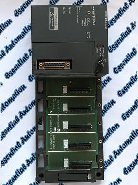 Mitsubishi Melsec PLC A1S CPU with built in power supply on a 5 way rack - A1SJCPU-S3 / A1SJCPU-S3