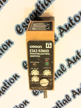Omron E3A2-R3M4D Photoelectric Sensor.