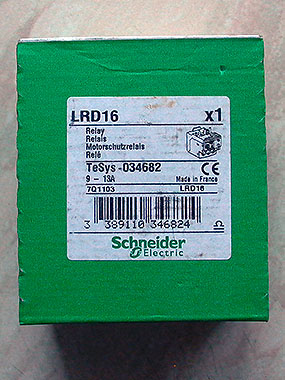 Telemecanique / Schneider LRD-16 Motor Overload Relay